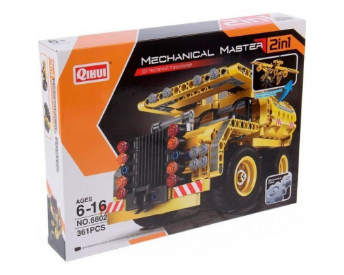 Конструктор Qihui Mechanical Master 2 в 1 Самосвал и Самолет (361 деталь)