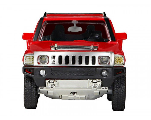 Машина АВТОПАНОРАМА Hummer H3, красный, 1/32, свет, звук, инерция, в/к 17,5*13,5*9 см