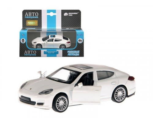 Машина АВТОПАНОРАМА Porsche Panamera S, белый, 1/43, инерция, в/к 17,5*12,5*6,5 см