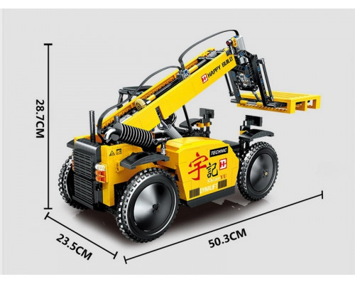 Радиоуправляемый конструктор RCM вилочный погрузчик (1458+ деталей)