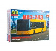 Сборная модель AVD Городской автобус МАЗ-203, 1/43