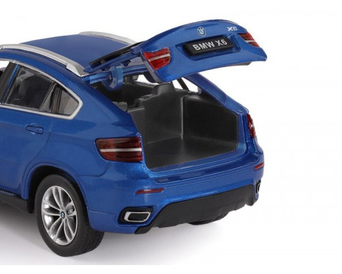 Машина АВТОПАНОРАМА BMW X6, синий, 1/26, звук, в/к 24,5*12,5*10,5 см