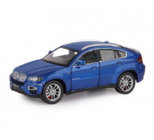 Машина "АВТОПАНОРАМА" BMW X6, синий, 1/26, звук, в/к 24,5*12,5*10,5 см