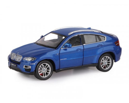 Машина АВТОПАНОРАМА BMW X6, синий, 1/26, звук, в/к 24,5*12,5*10,5 см