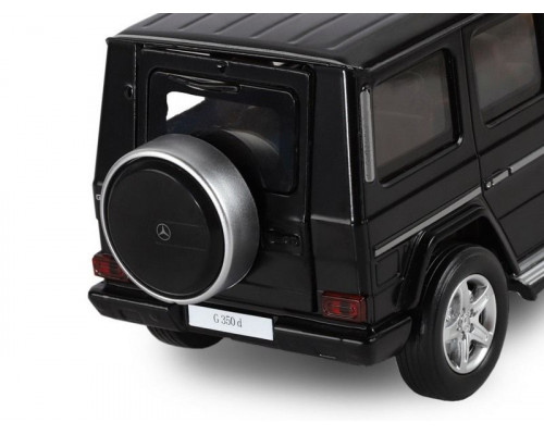 Машина АВТОПАНОРАМА Mercedes-Benz G350d, черный, 1/32, свет, звук, инерция, в/к 18*9*13,5 см