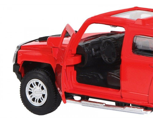 Машина АВТОПАНОРАМА Hummer H3, красный, 1/43, инерция, в/к 17,5*12,5*6,5 см