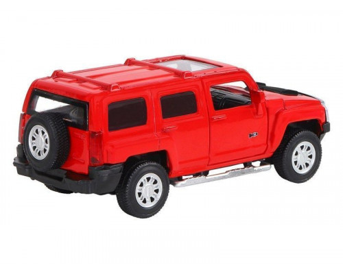 Машина АВТОПАНОРАМА Hummer H3, красный, 1/43, инерция, в/к 17,5*12,5*6,5 см