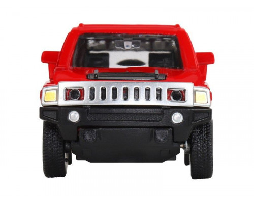 Машина АВТОПАНОРАМА Hummer H3, красный, 1/43, инерция, в/к 17,5*12,5*6,5 см