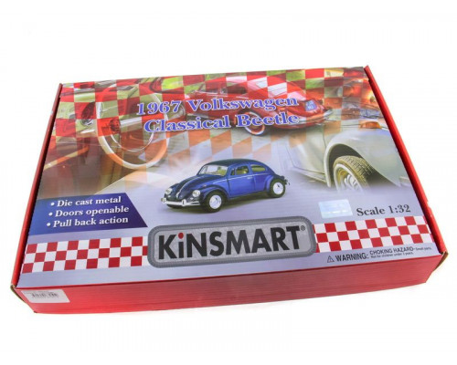 Машина Kinsmart Volkswagen Classical Beetle инерция (1/12шт.) 1:32 б/к