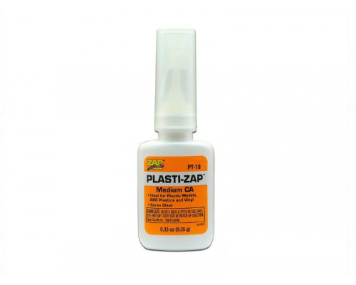 Клей ZAP Plasti-ZAP CA для пластика средн.вязк., 9.35г (btls.)