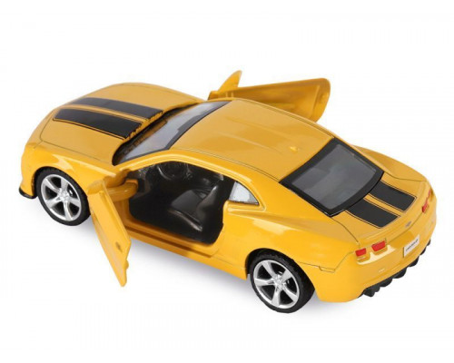 Машина АВТОПАНОРАМА Chevrolet Camaro SS, желтый, 1/43, инерция, откр. двери, в/к 17,5*12,5*6,5 см