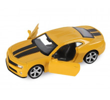 Машина "АВТОПАНОРАМА" Chevrolet Camaro SS, желтый, 1/43, инерция, откр. двери, в/к 17,5*12,5*6,5 см