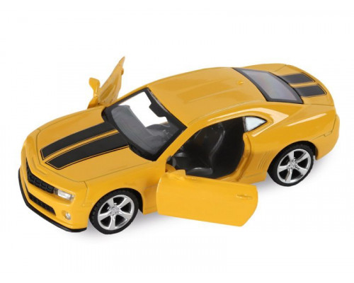 Машина АВТОПАНОРАМА Chevrolet Camaro SS, желтый, 1/43, инерция, откр. двери, в/к 17,5*12,5*6,5 см