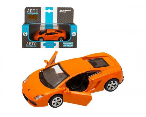 Машина АВТОПАНОРАМА Lamborghini Gallardo LP560-4, оранжевый, 1/43, инерция, в/к 17,5*12,5*6,5 см