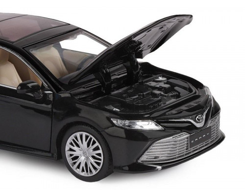 Машина АВТОПАНОРАМА Toyota Camry, черный, 1/32, свет, звук, инерция, в/к 17,5*13,5*9 см