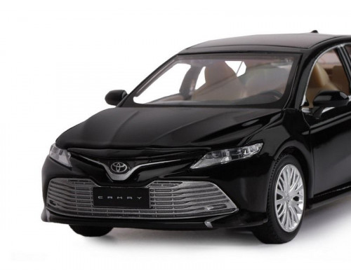 Машина АВТОПАНОРАМА Toyota Camry, черный, 1/32, свет, звук, инерция, в/к 17,5*13,5*9 см