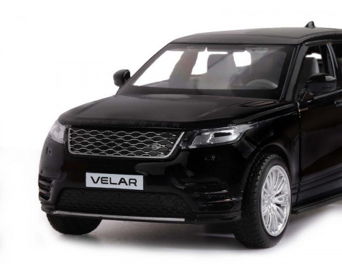 Машина АВТОПАНОРАМА Range Rover Velar, черный, 1/32, свет, звук, инерция, в/к 17,5*12,5*6,5