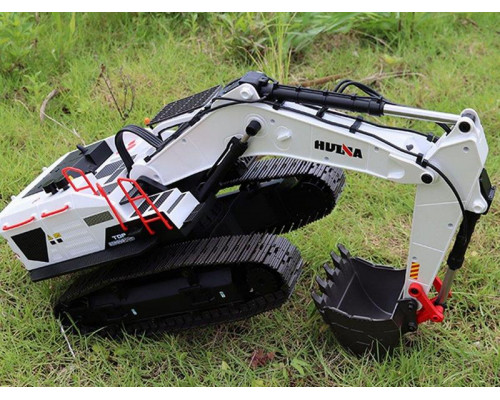 Радиоуправляемый экскаватор HUI NA TOYS, белый 2.4G 22CH 1/14 RTR