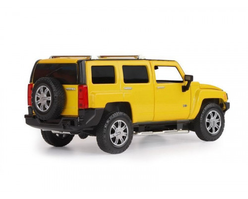 Машина АВТОПАНОРАМА Hummer H3, желтый, 1/24, свет, звук, в/к 24,5*12,5*10,5 см