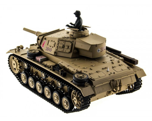 Р/У танк Heng Long 1/16 Panzerkampfwagen III (Германия) 2.4G RTR PRO песочный