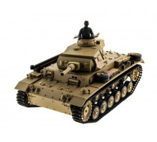 Р/У танк Heng Long 1/16 Panzerkampfwagen III (Германия) 2.4G RTR PRO песочный