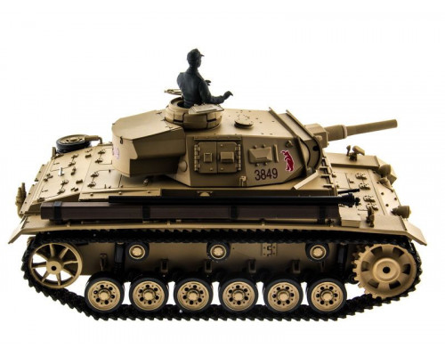 Р/У танк Heng Long 1/16 Panzerkampfwagen III (Германия) 2.4G RTR PRO песочный