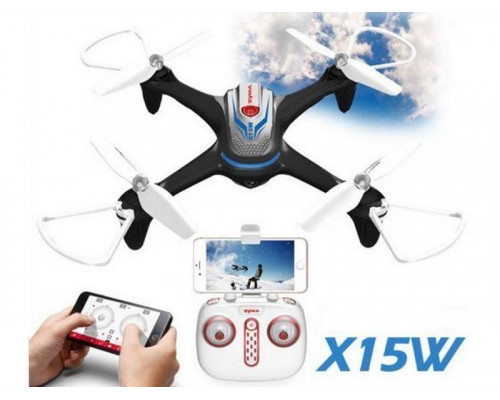 Р/У квадрокоптер Syma X15W с FPV трансляцией Wi-Fi, камера 0,3 Мп, 2.4G RTF