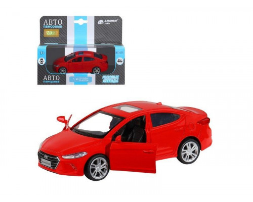 Машина АВТОПАНОРАМА HYUNDAI ELANTRA, красный, 1/40, инерция, в/к 17,5*12,5*6,5 см