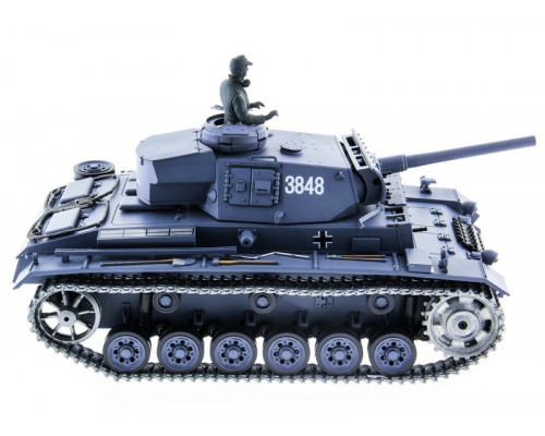 Р/У танк Heng Long 1/16 Panzerkampfwagen III (Германия) 2.4G RTR PRO темно-серый