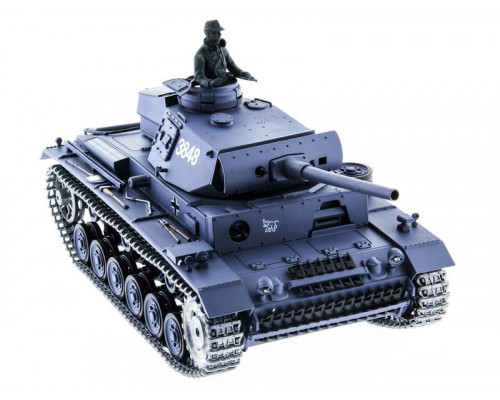 Р/У танк Heng Long 1/16 Panzerkampfwagen III (Германия) 2.4G RTR PRO темно-серый