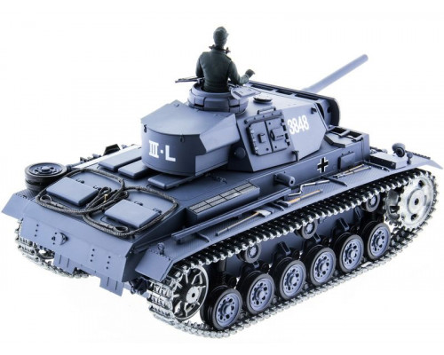 Р/У танк Heng Long 1/16 Panzerkampfwagen III (Германия) 2.4G RTR PRO темно-серый