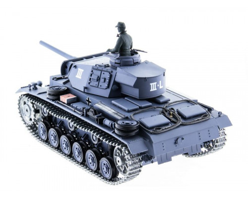 Р/У танк Heng Long 1/16 Panzerkampfwagen III (Германия) 2.4G RTR PRO темно-серый