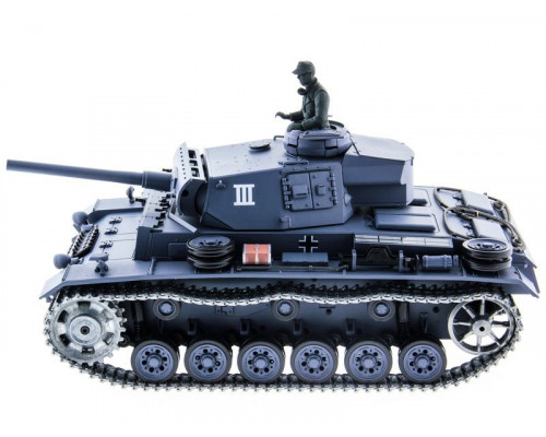 Р/У танк Heng Long 1/16 Panzerkampfwagen III (Германия) 2.4G RTR PRO темно-серый