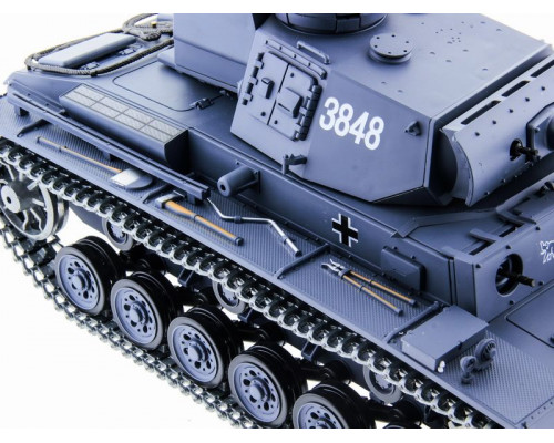 Р/У танк Heng Long 1/16 Panzerkampfwagen III (Германия) 2.4G RTR PRO темно-серый