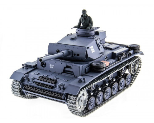 Р/У танк Heng Long 1/16 Panzerkampfwagen III (Германия) 2.4G RTR PRO темно-серый