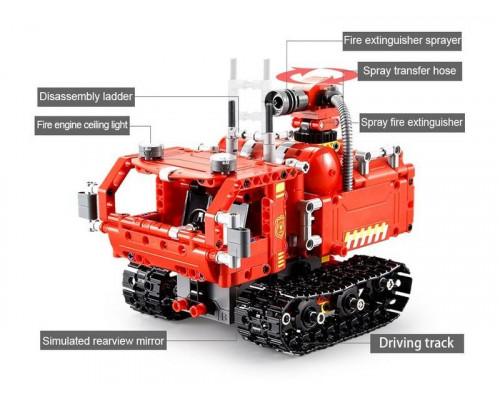 Радиоуправляемый конструктор CADA 2 в 1 пожарный робот-трансформер (538 деталей)