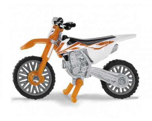 Мотоцикл Siku 1391 KTM SX-F 450 кроссовый 1/87, 5.6 см, оранжевый/белый