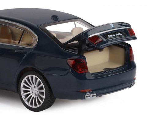 Машина АВТОПАНОРАМА BMW 760LI, синий, 1/34, свет, звук, инерция, в/к 17,5*13,5*9 см