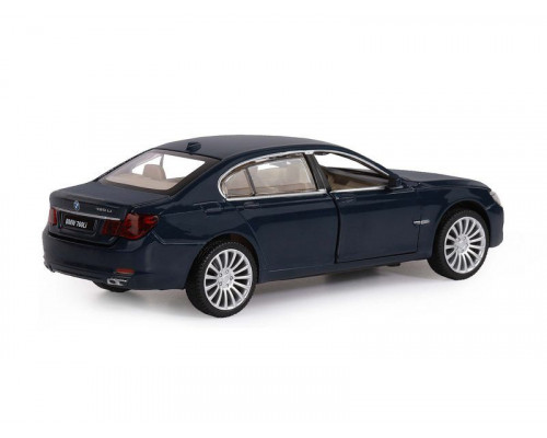 Машина АВТОПАНОРАМА BMW 760LI, синий, 1/34, свет, звук, инерция, в/к 17,5*13,5*9 см