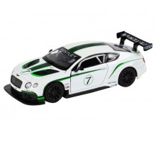 Машина "АВТОПАНОРАМА" Bentley Continental GT3, белый, 1/32, свет, звук, инерция, в/к 17,5*13,5*9 см