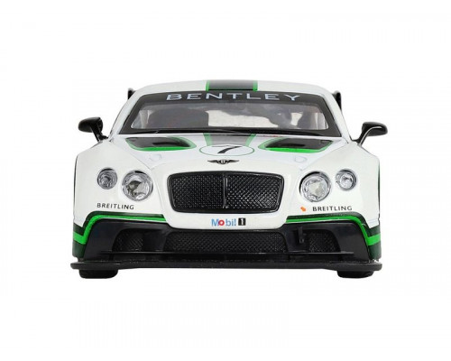 Машина АВТОПАНОРАМА Bentley Continental GT3, белый, 1/32, свет, звук, инерция, в/к 17,5*13,5*9 см