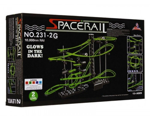 Конструктор динамический Spacerail 231-2G, 10м (Level 2), светящиеся рельсы