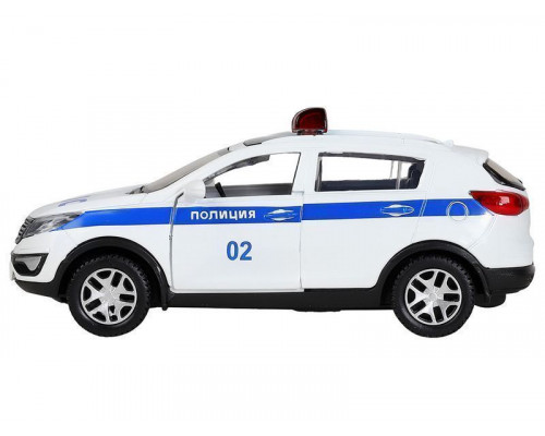 Машина АВТОПАНОРАМА KIA SPORTAGE R, Полиция, 1/39, инерция, откр. двери, в/к 17,5*12,5*6,5 см