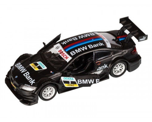 Машина АВТОПАНОРАМА BMW M3, DTM, 1/42, черный, инерция, откр. двери, в/к 17,5*12,5*6,5 см