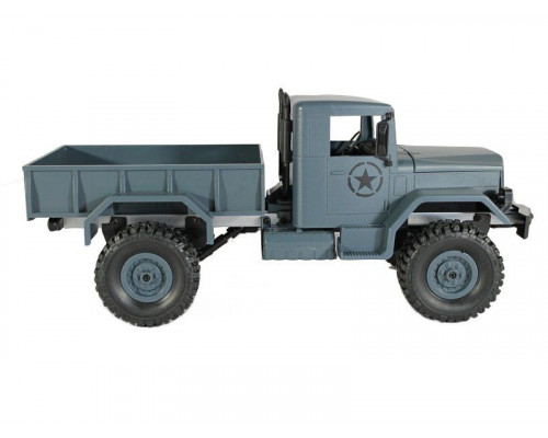 Радиоуправляемая машина MN MODEL военный грузовик (серый) 4WD 2.4G 1/16 RTR