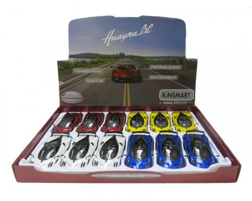 Машина Kinsmart 1:38 Pagani Huayra BC 2016 инерция (1/12шт.) б/к