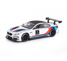 Машина "АВТОПАНОРАМА" BMW M6 GT3, белый, 1/24, свет, звук, в/к 24,5*12,5*10,5 см