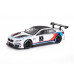 Машина АВТОПАНОРАМА BMW M6 GT3, белый, 1/24, свет, звук, в/к 24,5*12,5*10,5 см