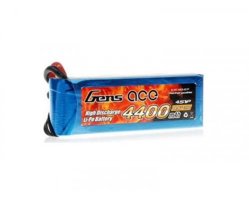 Аккумулятор Gens Ace LiPo 4400 mAh 4s1p 14.8V 35C Deans