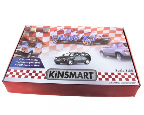 Машина Kinsmart 1:36 BMW X5 инерция (1/12шт.) б/к